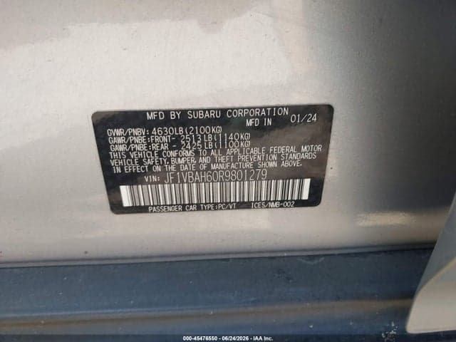 2024 SUBARU WRX PREMIUM 9