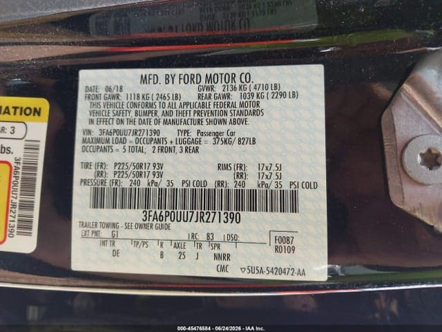 2018 FORD FUSION HYBRID S 9