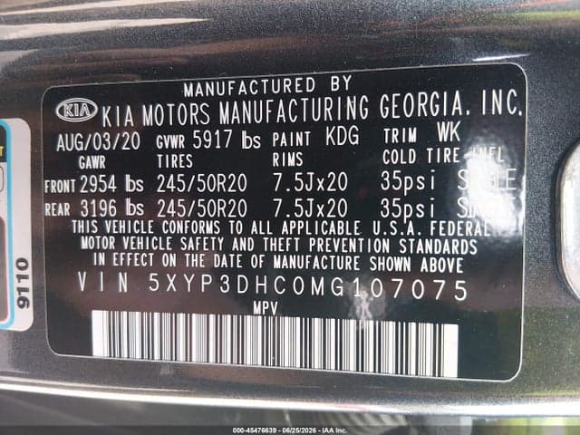 2021 KIA TELLURIDE EX 9