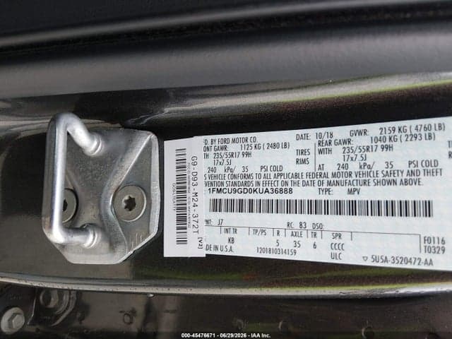 2019 FORD ESCAPE SE 9