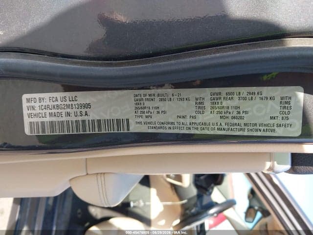 2021 JEEP GRAND CHEROKEE L LIMITED 4X4 9