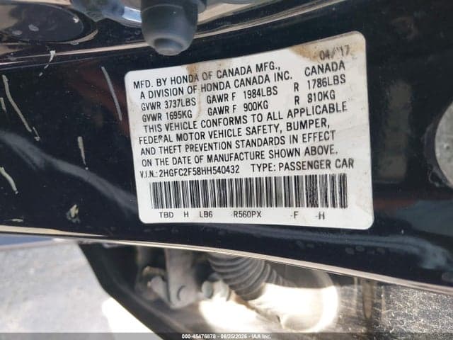 2017 HONDA CIVIC LX 9