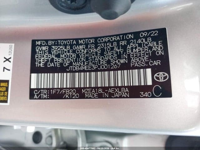 2023 TOYOTA COROLLA LE 9