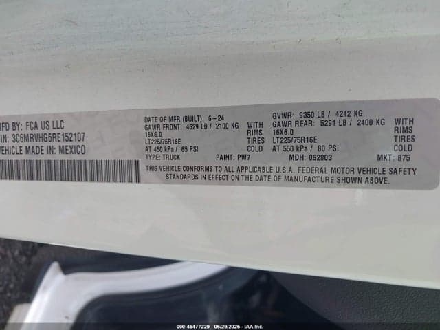 2024 RAM PROMASTER 3500 9