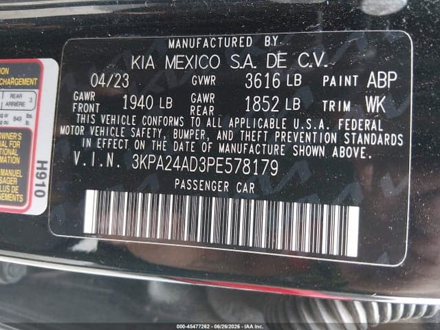 2023 KIA RIO S 9