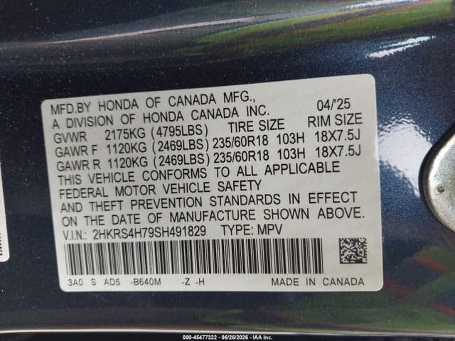 2025 HONDA CR-V EX-L AWD 9