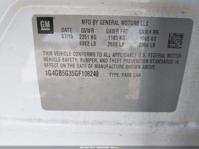 2016 BUICK LACROSSE LEATHER 9