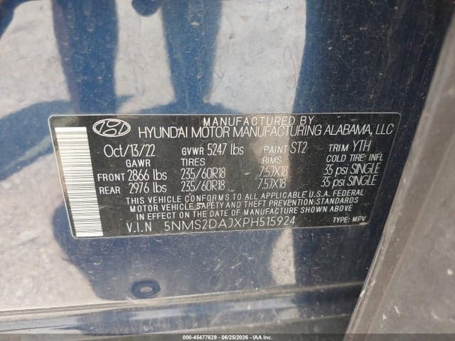 2023 HYUNDAI SANTA FE SEL 9