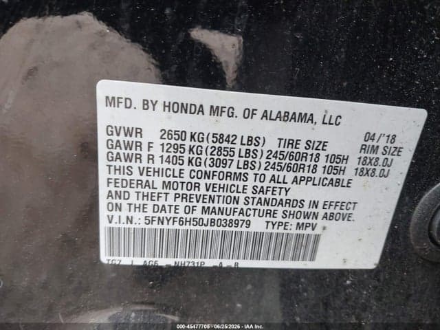 2018 HONDA PILOT EX-L 9
