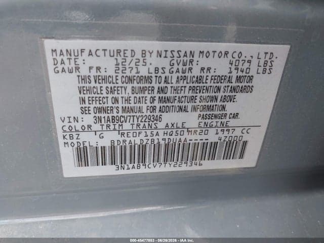 2026 NISSAN SENTRA SV 9