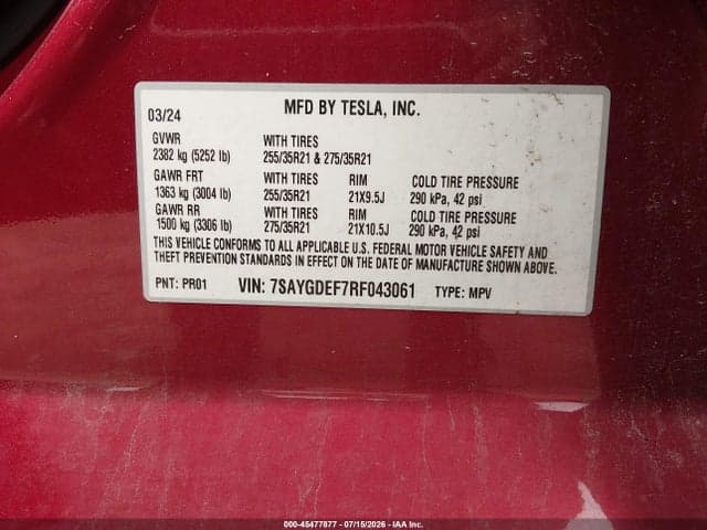 2024 TESLA MODEL Y PERFORMANCE DUAL MOTOR ALL-WHEEL DRIVE 9