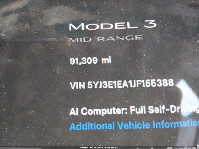 2018 TESLA MODEL 3 LONG RANGE/MID RANGE 15