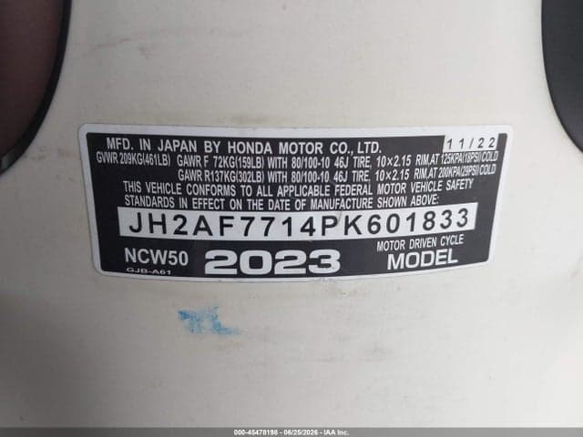 2023 HONDA NCW50 10