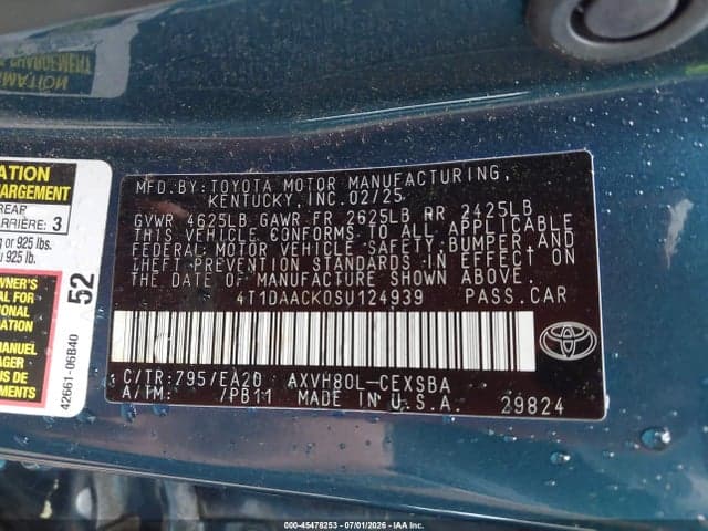 2025 TOYOTA CAMRY SE 9