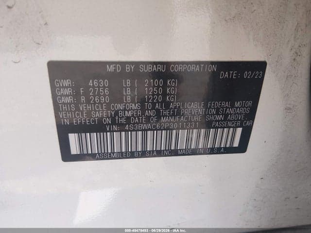 2023 SUBARU LEGACY PREMIUM 9