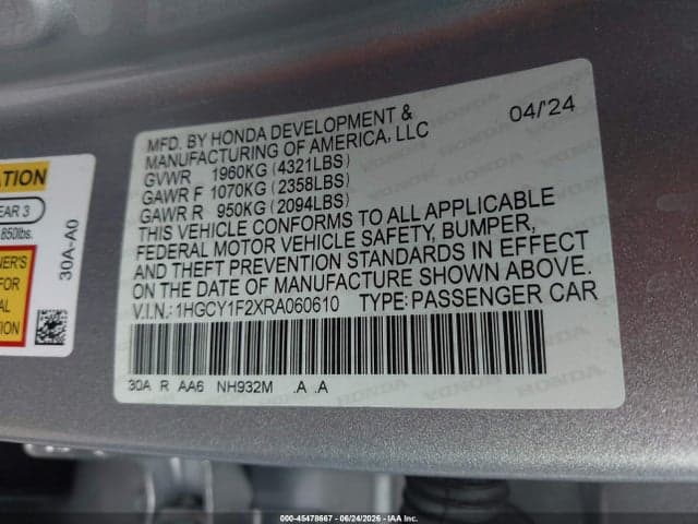 2024 HONDA ACCORD LX 9