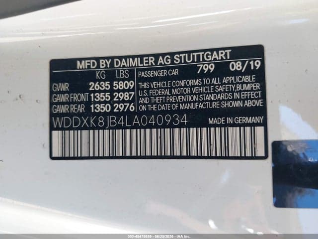 2020 MERCEDES-BENZ AMG S 63 4MATIC 9