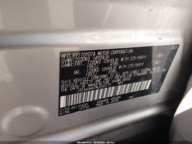 2021 TOYOTA VENZA XLE 9
