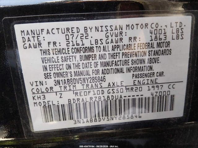 2022 NISSAN SENTRA SR XTRONIC CVT 9