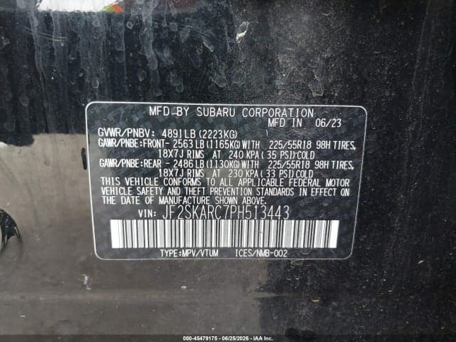 2023 SUBARU FORESTER TOURING 9