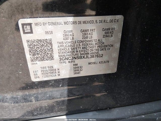 2018 CHEVROLET TRAX LS 9