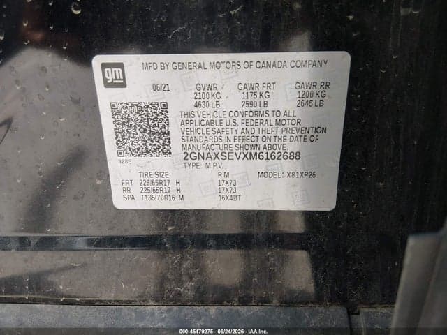2021 CHEVROLET EQUINOX AWD LS 9