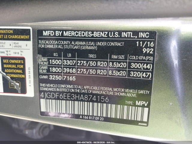 2017 MERCEDES-BENZ GLS 450 4MATIC 9