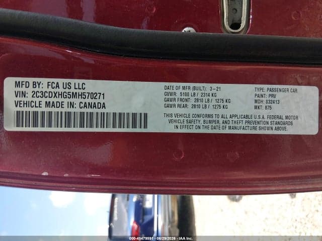 2021 DODGE CHARGER GT RWD 9