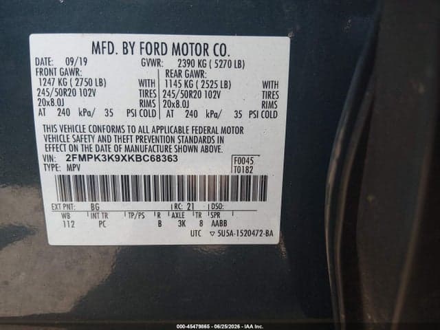 2019 FORD EDGE TITANIUM 9