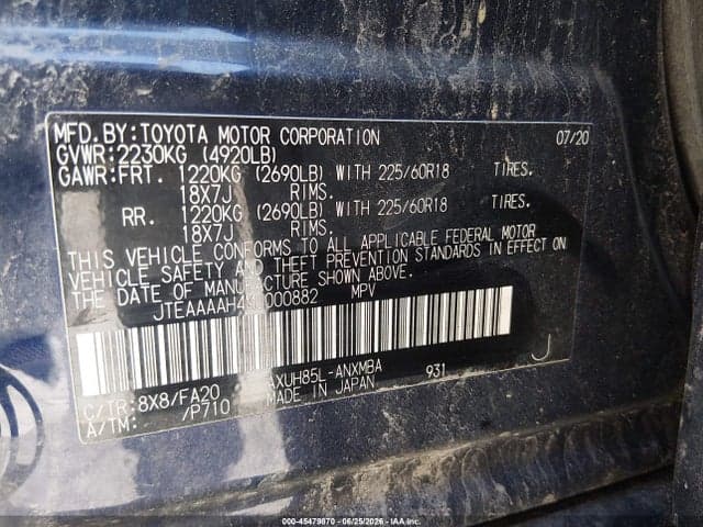 2021 TOYOTA VENZA LE 9