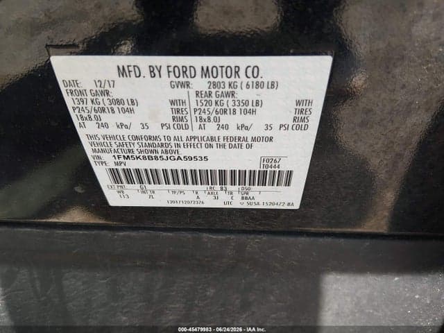 2018 FORD EXPLORER 9