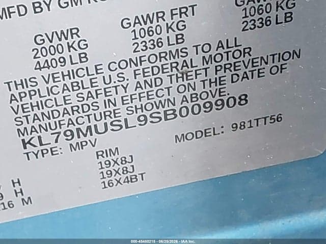2025 CHEVROLET TRAILBLAZER AWD RS 9