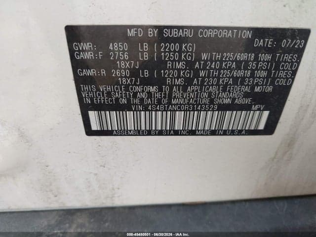 2024 SUBARU OUTBACK LIMITED 9
