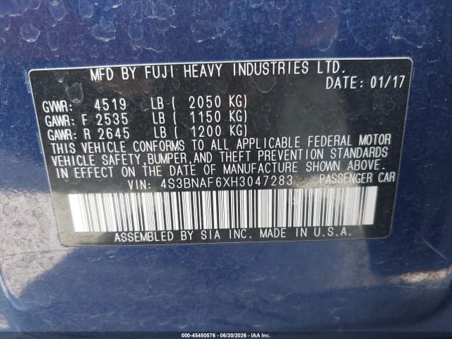 2017 SUBARU LEGACY 2.5I PREMIUM 9