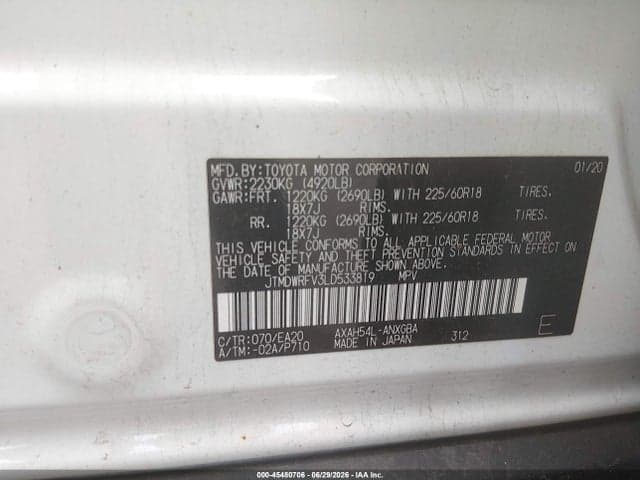 2020 TOYOTA RAV4 HYBRID LIMITED 9