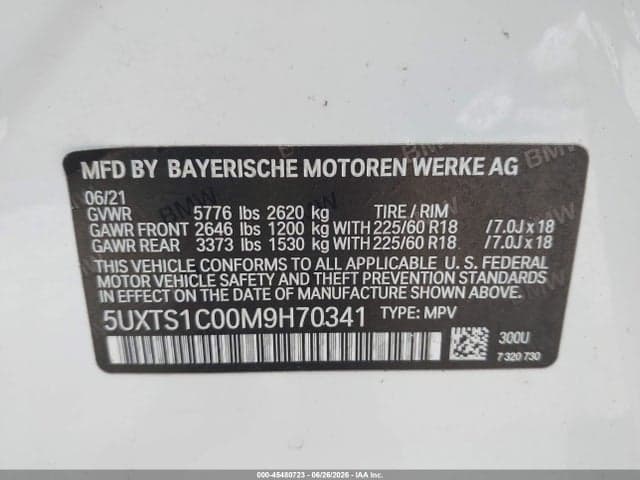 2021 BMW X3 PHEV XDRIVE30E 9