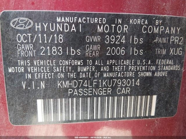 2019 HYUNDAI ELANTRA SE 9