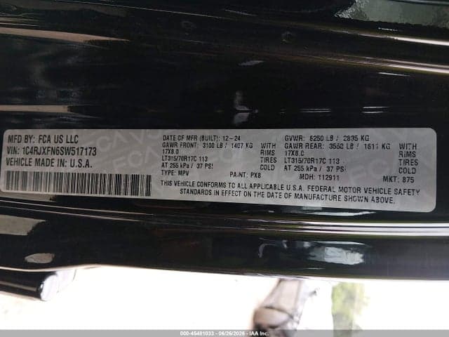 2025 JEEP WRANGLER 4-DOOR RECON 4X4 9