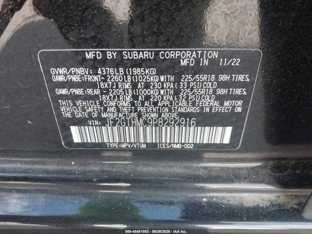2023 SUBARU CROSSTREK LIMITED 9