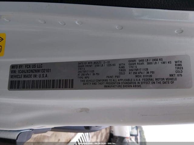 2022 JEEP WRANGLER UNLIMITED SPORT S 4X4 9