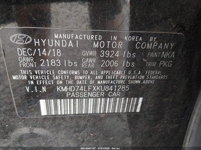 2019 HYUNDAI ELANTRA SE 9