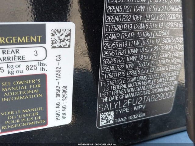 2026 LAND ROVER RANGE ROVER VELAR P400 DYNAMIC SE 9