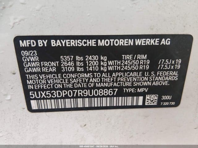 2024 BMW X3 XDRIVE30I 9