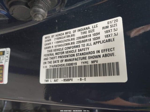 2020 HONDA CR-V AWD EX 9