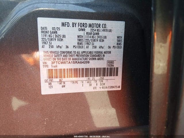 2025 FORD MAVERICK LOBO STANDARD 9