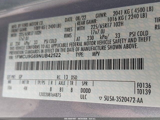 2022 FORD ESCAPE SE 10