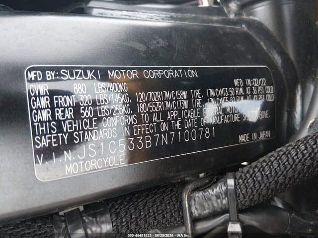 2022 SUZUKI GSX-S750 M/Z 10