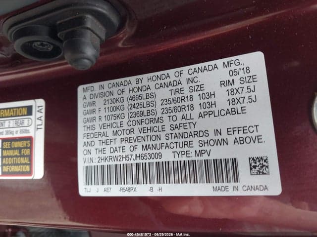 2018 HONDA CR-V EX 9