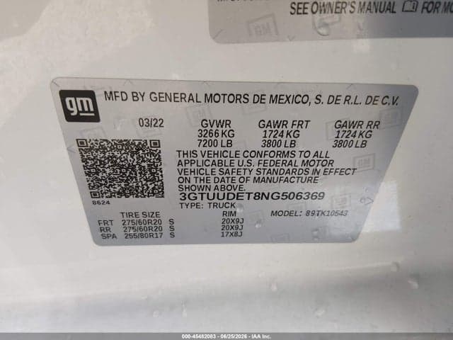2022 GMC SIERRA 1500 4WD SHORT BOX SLT 9