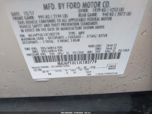 2018 FORD ECOSPORT SE 9